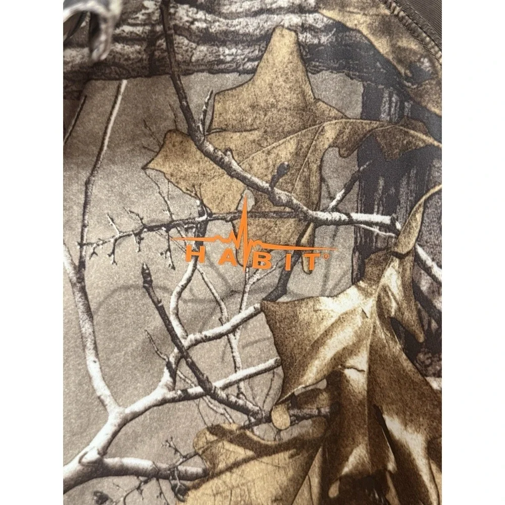 Habit Realtree Xtra Camo Scent Brown 1/4 Zip Pullover Shirt‎ XL Hunting Outdoors - Picture 2 of 5